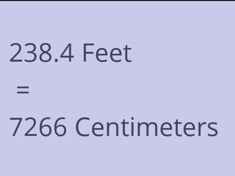 238.4 FEET TO CM