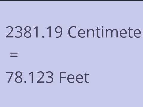 2381.19 CM TO FEET