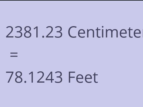 2381.23 CM TO FEET