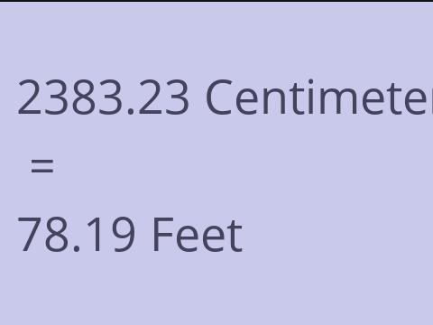 2383.23 CM TO FEET