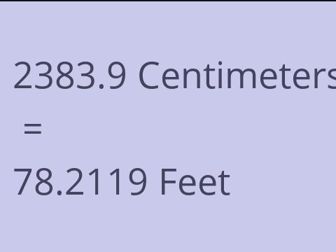 2383.9 CM TO FEET