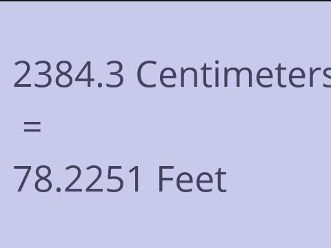 2384.3 CM TO FEET