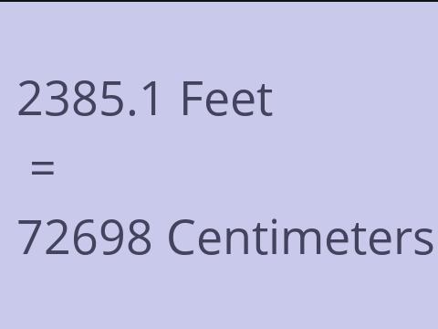 2385.1 FEET TO CM