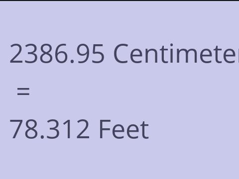 2386.95 CM TO FEET