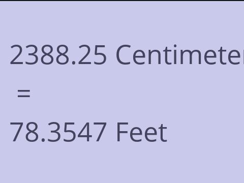 2388.25 CM TO FEET