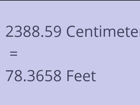2388.59 CM TO FEET