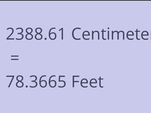 2388.61 CM TO FEET