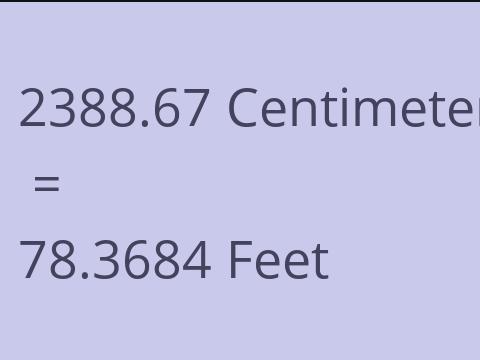 2388.67 CM TO FEET