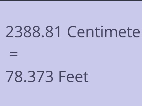 2388.81 CM TO FEET