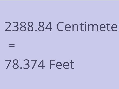 2388.84 CM TO FEET
