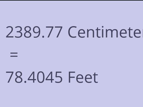 2389.77 CM TO FEET