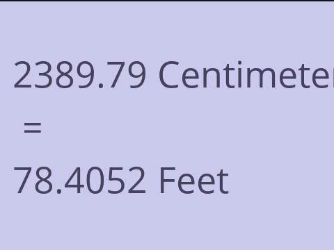 2389.79 CM TO FEET