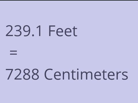 239.1 FEET TO CM