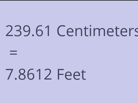 239.61 CM TO FEET