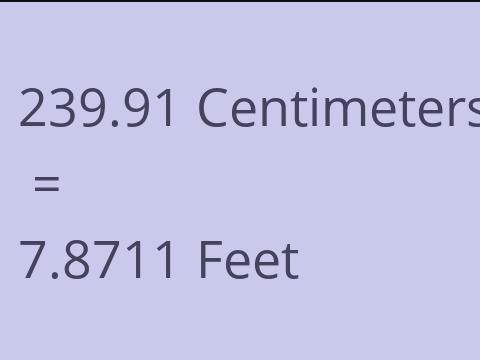 239.91 CM TO FEET