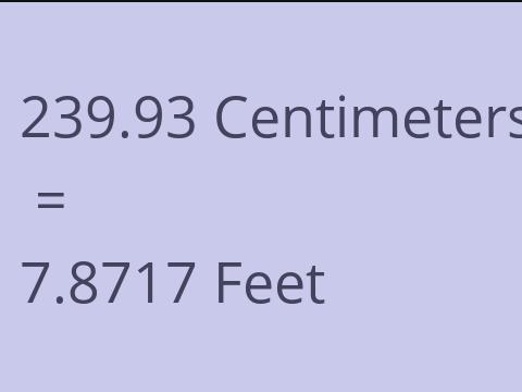 239.93 CM TO FEET