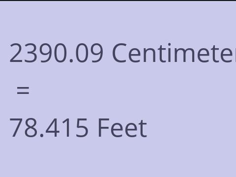 2390.09 CM TO FEET