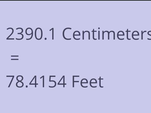 2390.1 CM TO FEET