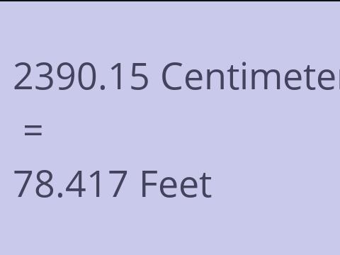 2390.15 CM TO FEET