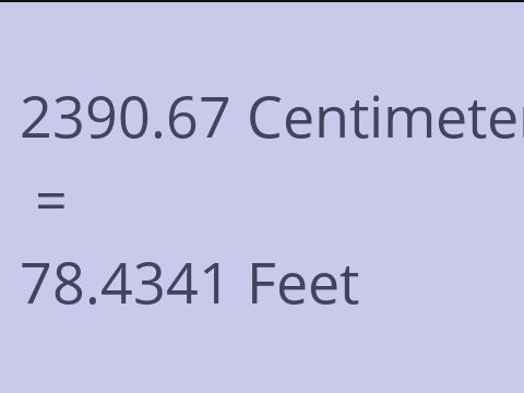 2390.67 CM TO FEET