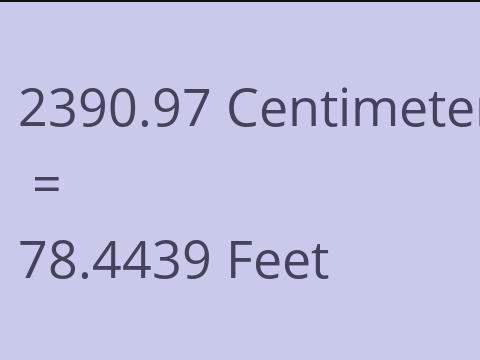 2390.97 CM TO FEET