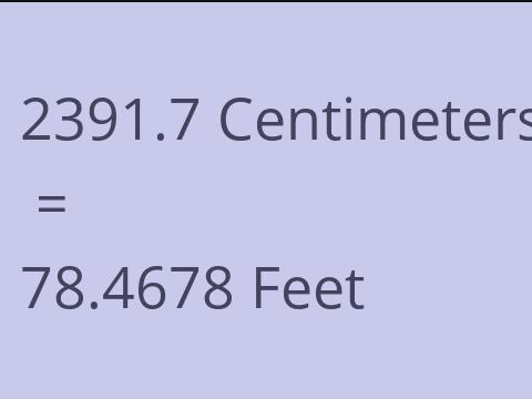 2391.7 CM TO FEET