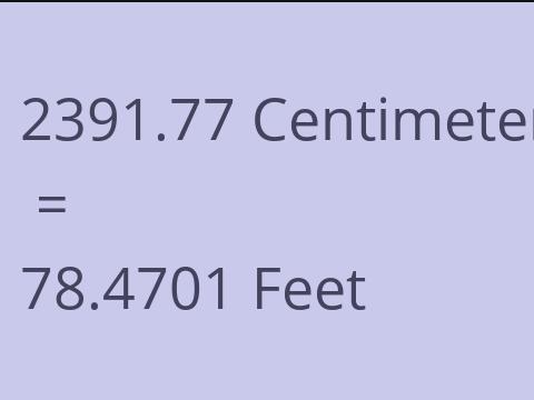2391.77 CM TO FEET