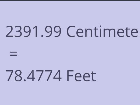 2391.99 CM TO FEET