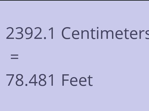 2392.1 CM TO FEET