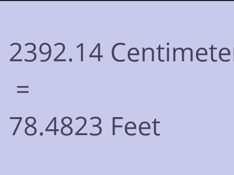 2392.14 CM TO FEET