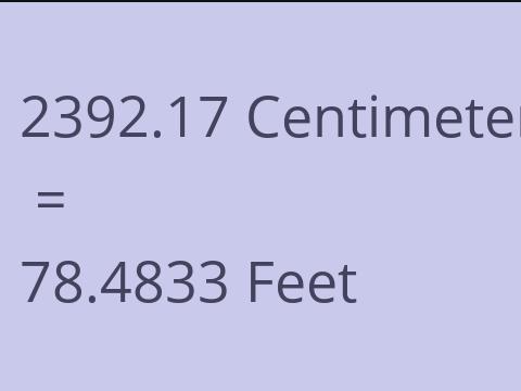 2392.17 CM TO FEET
