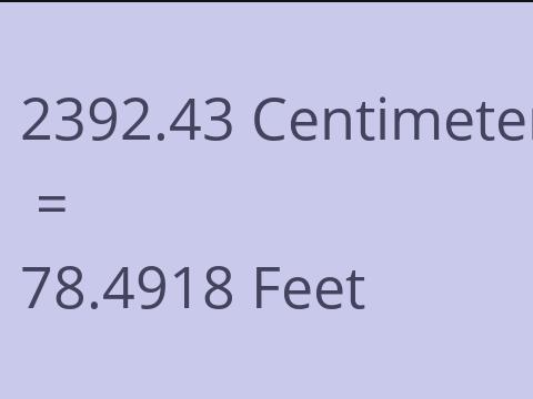 2392.43 CM TO FEET