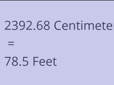 2392.68 CM TO FEET