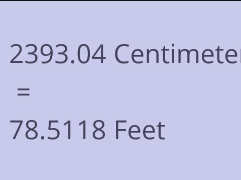 2393.04 CM TO FEET