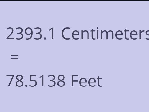 2393.1 CM TO FEET