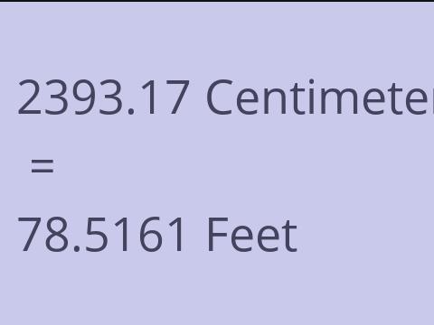 2393.17 CM TO FEET
