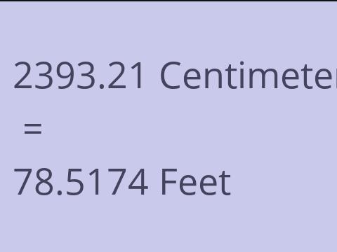 2393.21 CM TO FEET