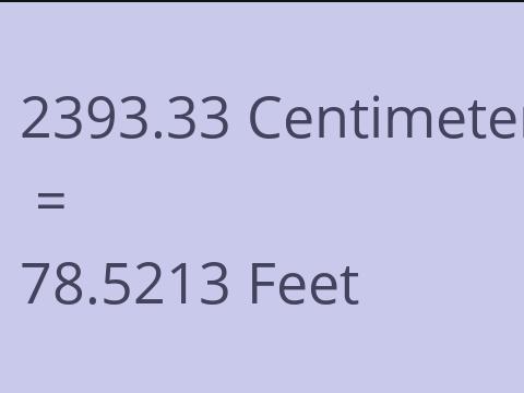 2393.33 CM TO FEET