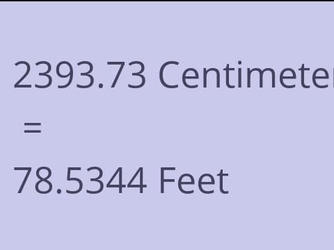 2393.73 CM TO FEET