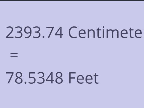 2393.74 CM TO FEET
