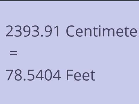 2393.91 CM TO FEET