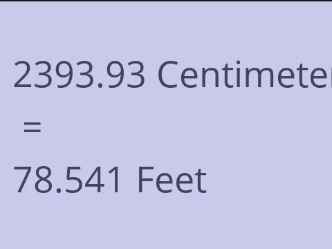2393.93 CM TO FEET