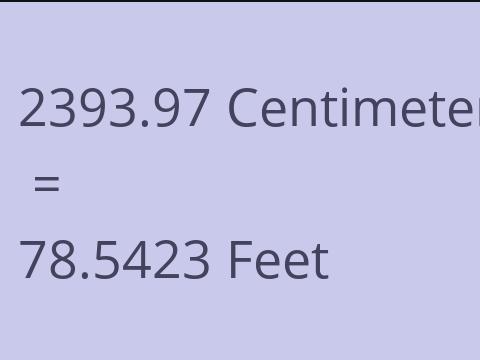 2393.97 CM TO FEET