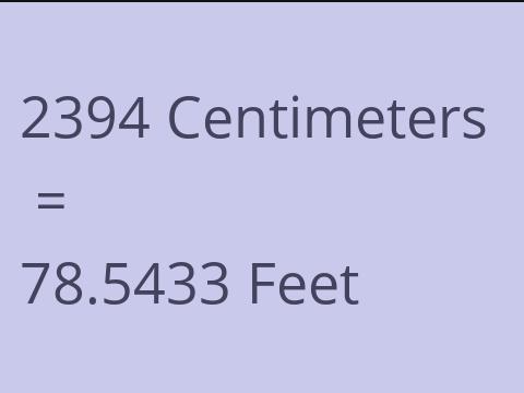2394 CM TO FEET