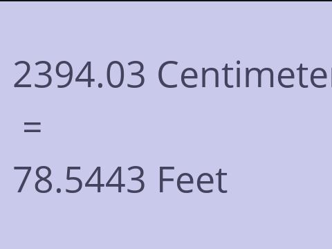 2394.03 CM TO FEET