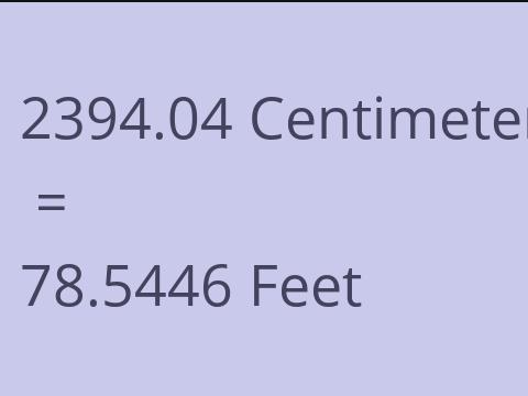 2394.04 CM TO FEET