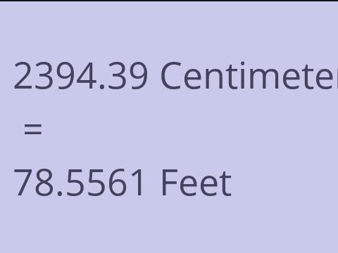 2394.39 CM TO FEET