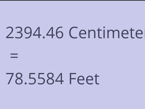 2394.46 CM TO FEET
