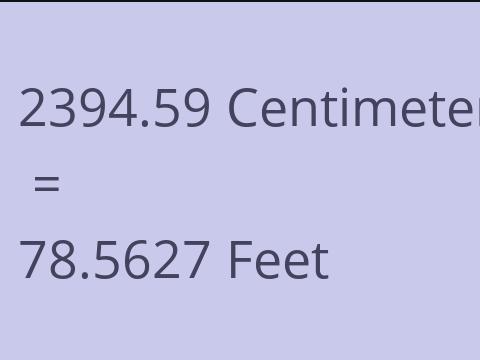 2394.59 CM TO FEET