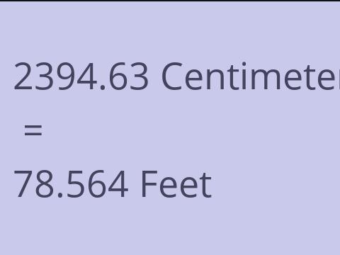 2394.63 CM TO FEET